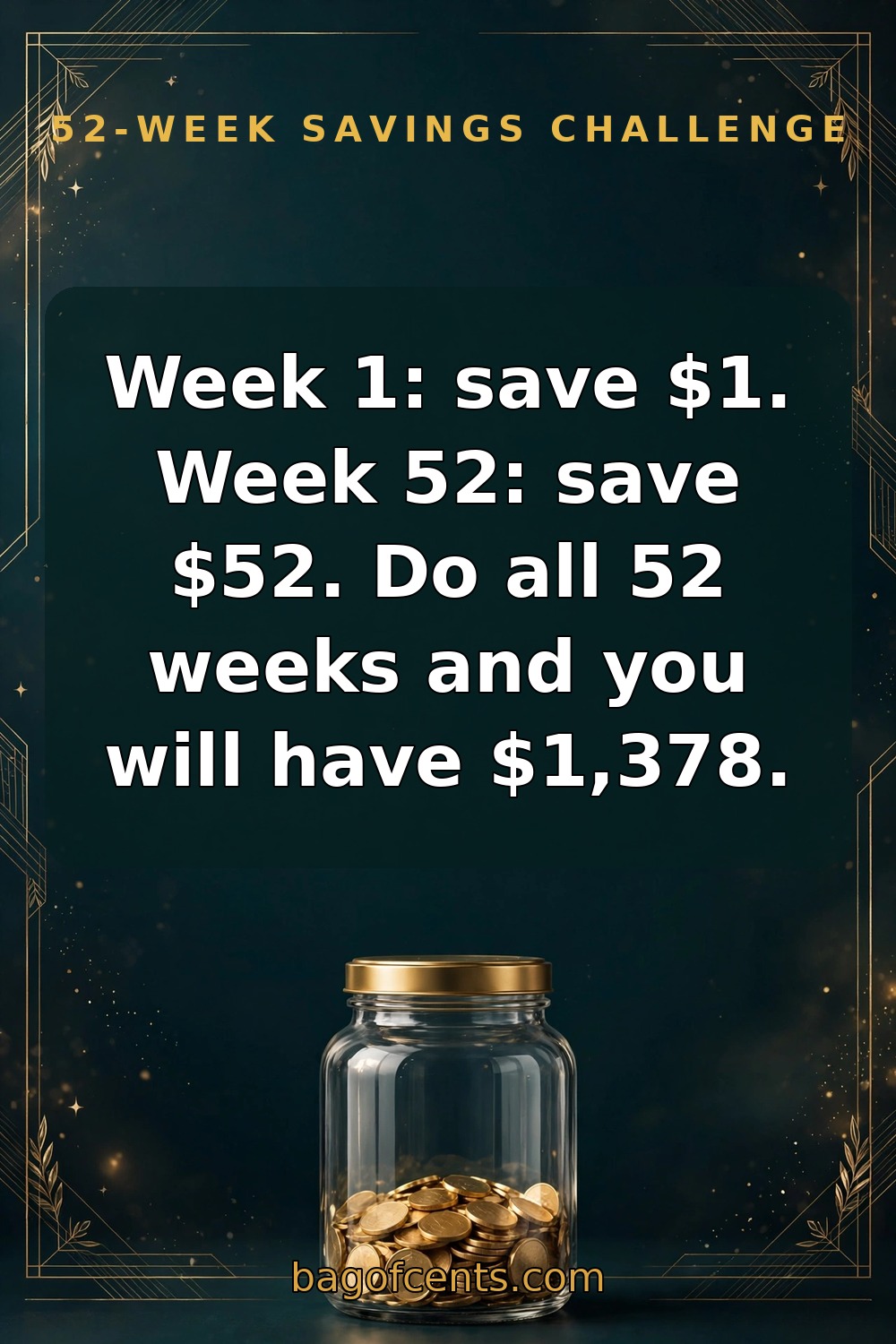 52-Week Savings Challenge: Save $1,378 This Year