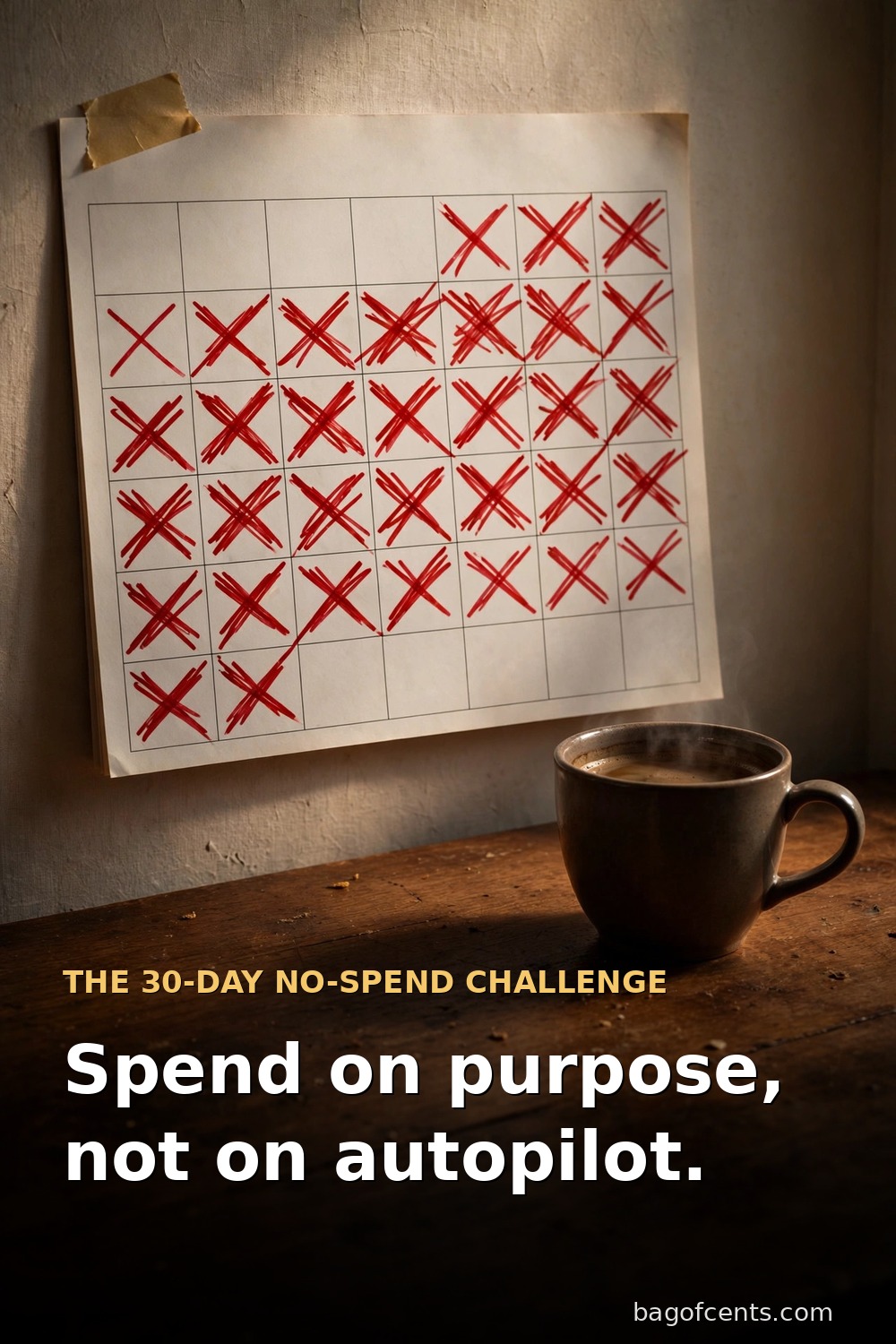 Spend on purpose, not on autopilot — 30-day no-spend challenge